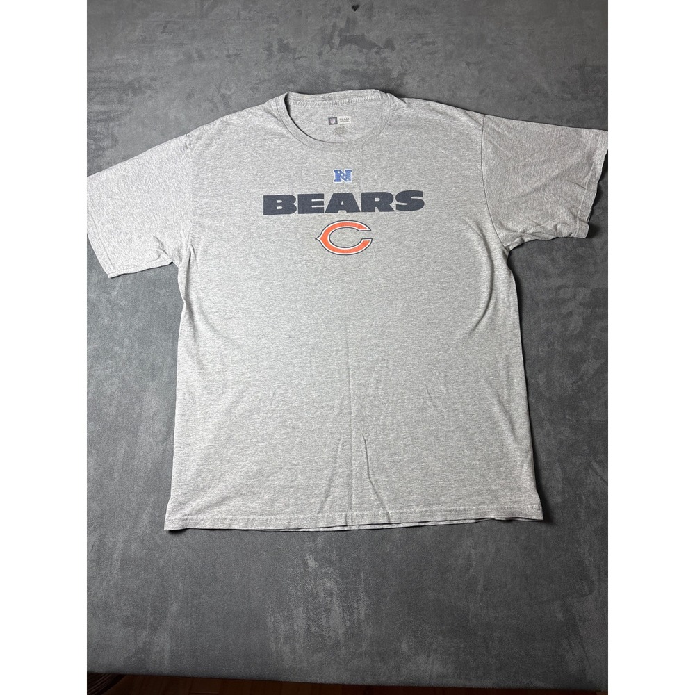 NFL Team Apparel Chicago Bears T-Shirt Mens XL Gray Graphic Short Sleeve Tee